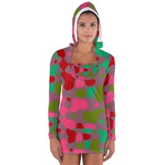 Spots                                                                                Women s Long Sleeve Hooded T-shirt