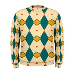 Blue Yellow Rhombus Pattern                                                                                  Men s Sweatshirt