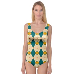 Blue Yellow Rhombus Pattern          Princess Tank Leotard