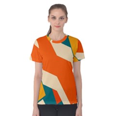 Shapes In Retro Colors                                                                                  Women s Cotton Tee