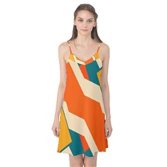 Shapes In Retro Colors                                                                                  Camis Nightgown