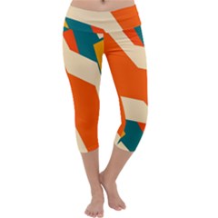 Shapes In Retro Colors      Capri Yoga Leggings