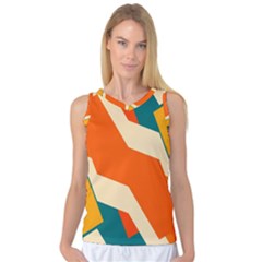 Shapes In Retro Colors                                                                                  Women s Basketball Tank Top