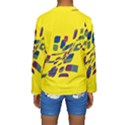 Yellow abstraction Kid s Long Sleeve Swimwear View2