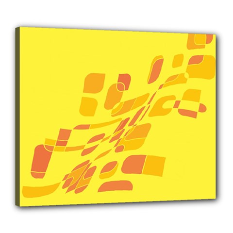 Yellow Abstraction Canvas 24  X 20 