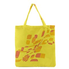 Yellow Abstraction Grocery Tote Bag