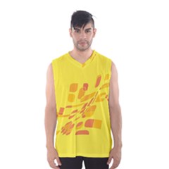 Yellow Abstraction Men s Basketball Tank Top