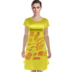 Yellow Abstraction Cap Sleeve Nightdress