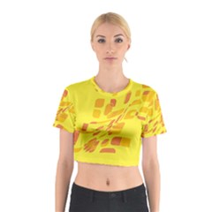 Yellow Abstraction Cotton Crop Top