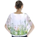 Carrot Flowers Batwing Chiffon Blouse View2