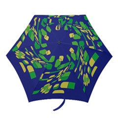 Blue Abstraction Mini Folding Umbrellas