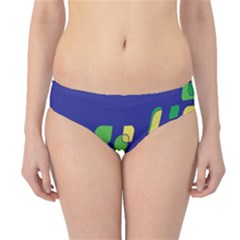 Blue Abstraction Hipster Bikini Bottoms by Valentinaart