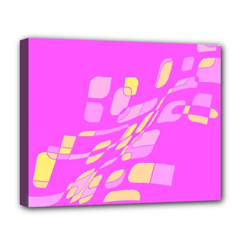 Pink Abstraction Deluxe Canvas 20  X 16   by Valentinaart