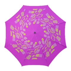 Pink Abstraction Golf Umbrellas by Valentinaart