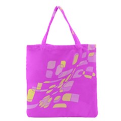 Pink Abstraction Grocery Tote Bag