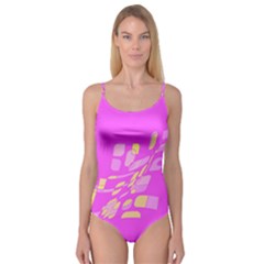 Pink Abstraction Camisole Leotard  by Valentinaart