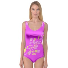 Pink Abstraction Princess Tank Leotard  by Valentinaart