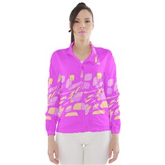 Pink Abstraction Wind Breaker (women)