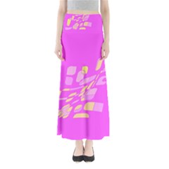 Pink Abstraction Maxi Skirts