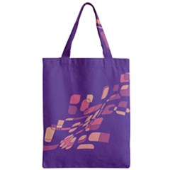 Purple Abstraction Zipper Classic Tote Bag