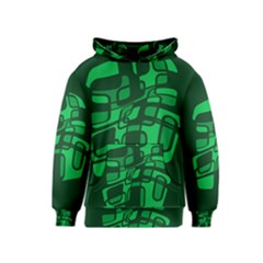 Green Abstraction Kids  Pullover Hoodie by Valentinaart