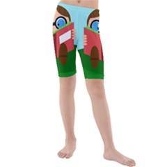 Brainiac Kid s Mid Length Swim Shorts