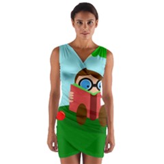 Brainiac Wrap Front Bodycon Dress