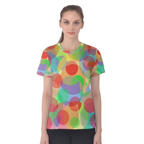 Colorful Circles Women s Cotton Tee by Valentinaart