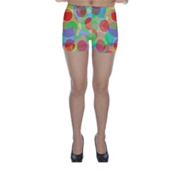 Colorful Circles Skinny Shorts by Valentinaart