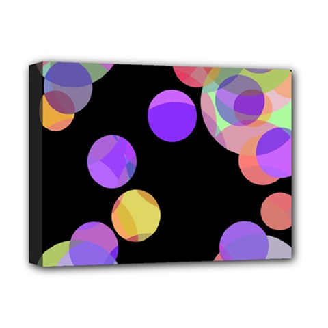 Colorful Decorative Circles Deluxe Canvas 16  X 12   by Valentinaart