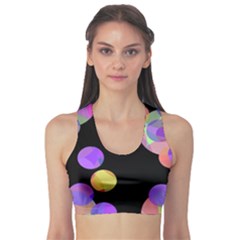 Colorful Decorative Circles Sports Bra by Valentinaart