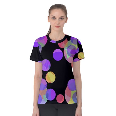 Colorful Decorative Circles Women s Cotton Tee by Valentinaart