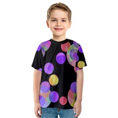 Colorful Decorative Circles Kid s Sport Mesh Tee