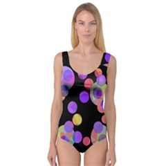 Colorful Decorative Circles Princess Tank Leotard 