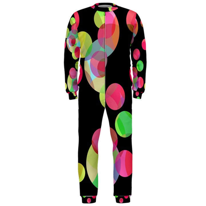 Colorful decorative circles OnePiece Jumpsuit (Men) 