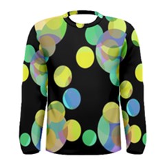 Yellow Circles Men s Long Sleeve Tee by Valentinaart