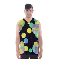 Yellow Circles Men s Basketball Tank Top