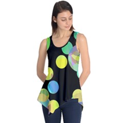 Yellow Circles Sleeveless Tunic