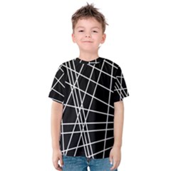 Black And White Simple Design Kid s Cotton Tee