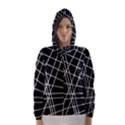 Black and white simple design Hooded Wind Breaker (Women) View1