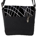 Black and white elegant lines Flap Messenger Bag (S) View1