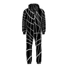 Black And White Elegant Lines Hooded Jumpsuit (kids) by Valentinaart