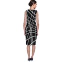 Black and white elegant lines Classic Sleeveless Midi Dress View2