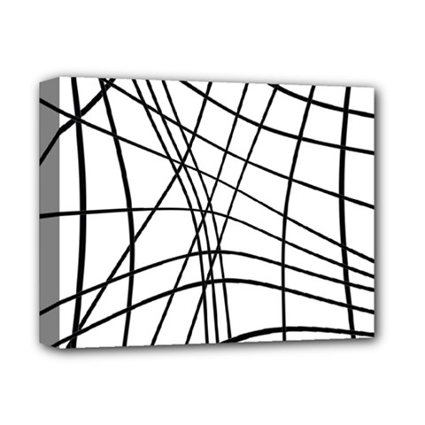 Black And White Decorative Lines Deluxe Canvas 14  X 11  by Valentinaart