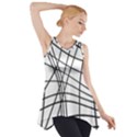 Black and white decorative lines Side Drop Tank Tunic View1