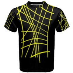 Yellow Abstraction Men s Cotton Tee by Valentinaart