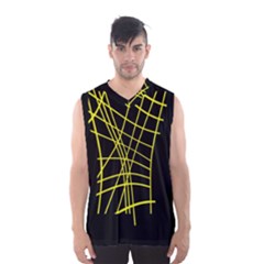 Yellow Abstraction Men s Basketball Tank Top