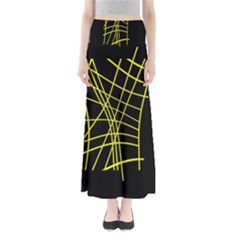 Yellow Abstraction Maxi Skirts