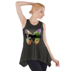 Bouquet Butterfly Side Drop Tank Tunic