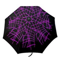 Neon Purple Abstraction Folding Umbrellas